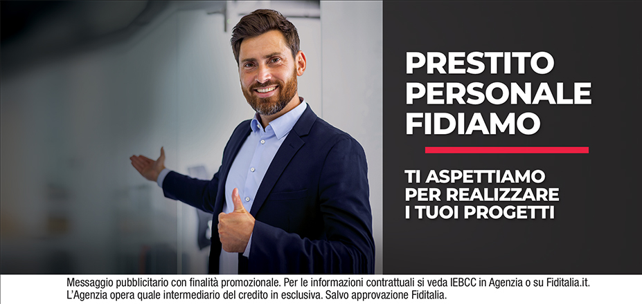 Agenzia Effecentro Srl Fiditalia | Roma, Viterbo | Prestito Personale Fidiamo - Ti aspettiamo per realizzare i tuoi progetti. Messaggio pubblicitario con finalità promozionale. Per le informazioni contrattuali si veda IEBCC in Agenzia o su Fiditalia.it. L’Agenzia opera quale intermediario del credito in esclusiva. Salvo approvazione Fiditalia.