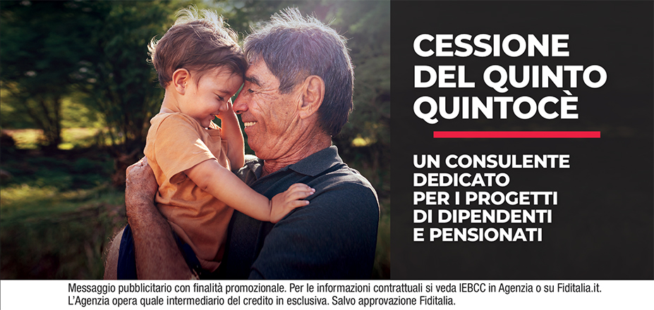 Agenzia Effecentro Srl Fiditalia | Roma, Viterbo | Cessione del Quinto Quintocè - Un consulente dedicato per i progetti di dipendenti e pensionati. Messaggio pubblicitario con finalità promozionale. Per le informazioni contrattuali si veda IEBCC in Agenzia o su Fiditalia. it. L’Agenzia opera quale intermediario del credito in esclusiva. Salvo approvazione Fiditalia.